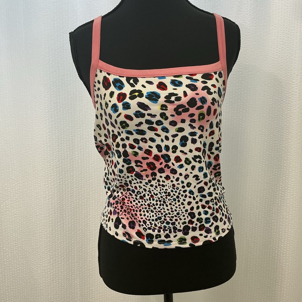 Colorful Leopard Print Cami Top